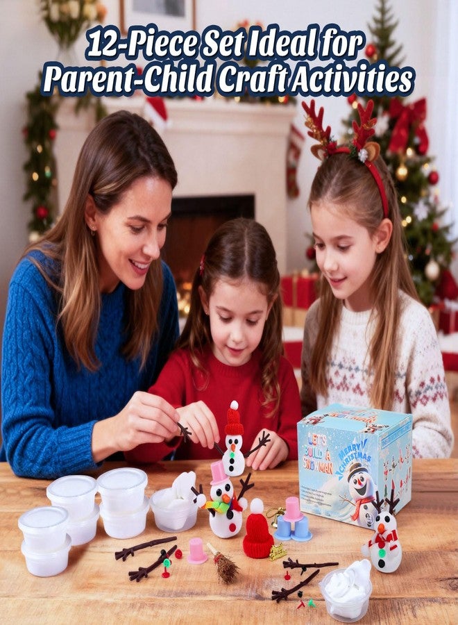 Naler 12 Pack Build A Snowman Kit - DIY Snowman Kit for Holiday Gift, Christmas Crafts for Kids, Stocking Stuffers, Party Favor - Image 5